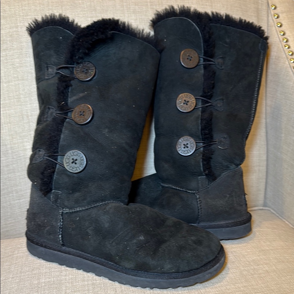 UGG Black Bailey Button Women's Boots